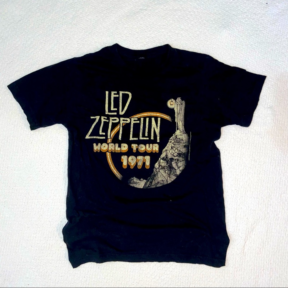 Black Led Zeppelin Band T-shirt
